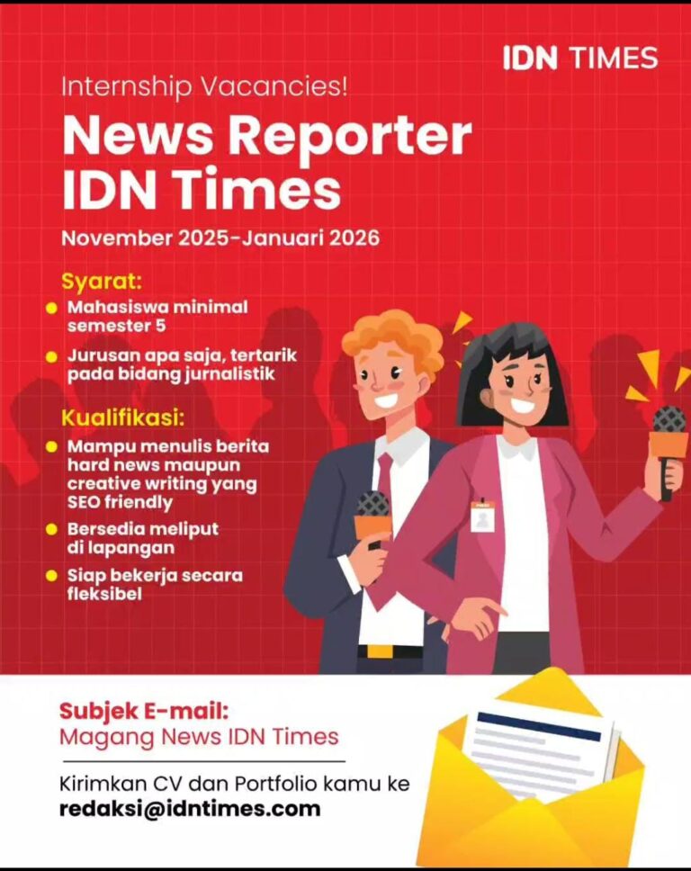 Internship Vacancies IDN Times (News Reporter)